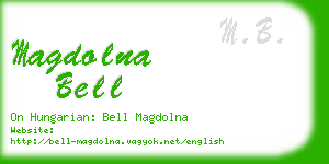 magdolna bell business card